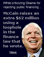 Even as the McCain campaign was telling reporters one thing about their intention to stick by the public financing pledge, they were actually raising tens of millions of dollars from private sources for the general election campaign.